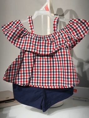 Way to Celebrate Girls 2pc Flutter Top & Short Set, sz 2T (A78)
